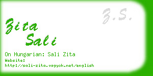 zita sali business card